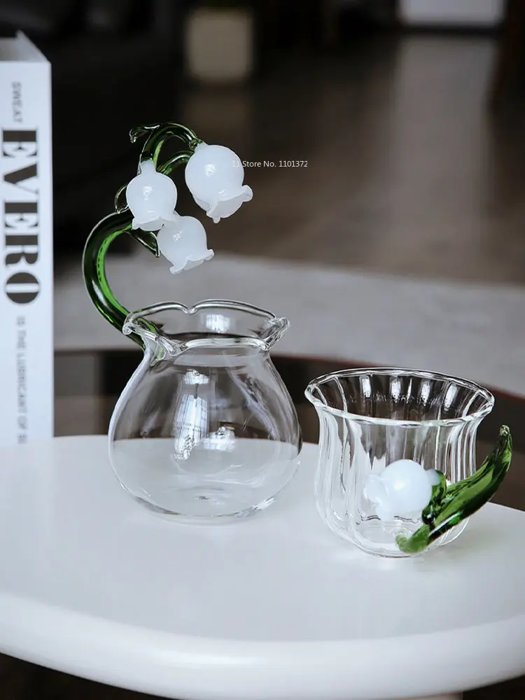 Bicchiere acqua in vetro borosilicato con rilievo Romantic 6 pz