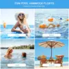 Pool Floats for Swimming Pool Chair Float Water Hammock Inflatable Pool Float Pool Hammock Float for Adult Pool Lounge FloatChai 6