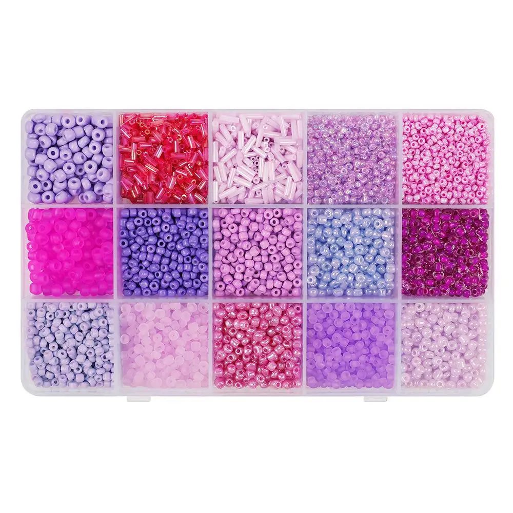 보석 목걸이 제작용 유리 비즈 스페이서 비즈, DIY 공예 의류 봉제 재료, R0825, 2-7mm, 1 박스