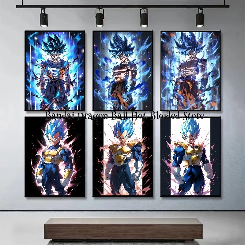 

Картина на холсте Dragon Ball Super Saiyan Goku Vegeta декоративные картины Домашний декор плакат картина для детей