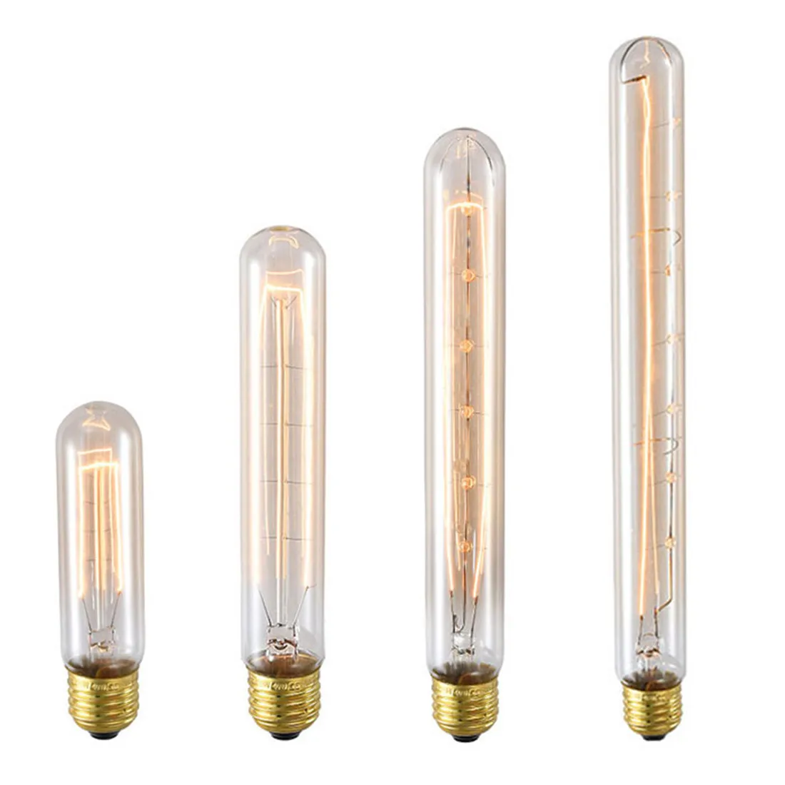 Vintage Edison light bulb long tube incandescent bulb 40W E27 linear retro bulb T125 T185 T225 T30 T300 LED filament edison lamp