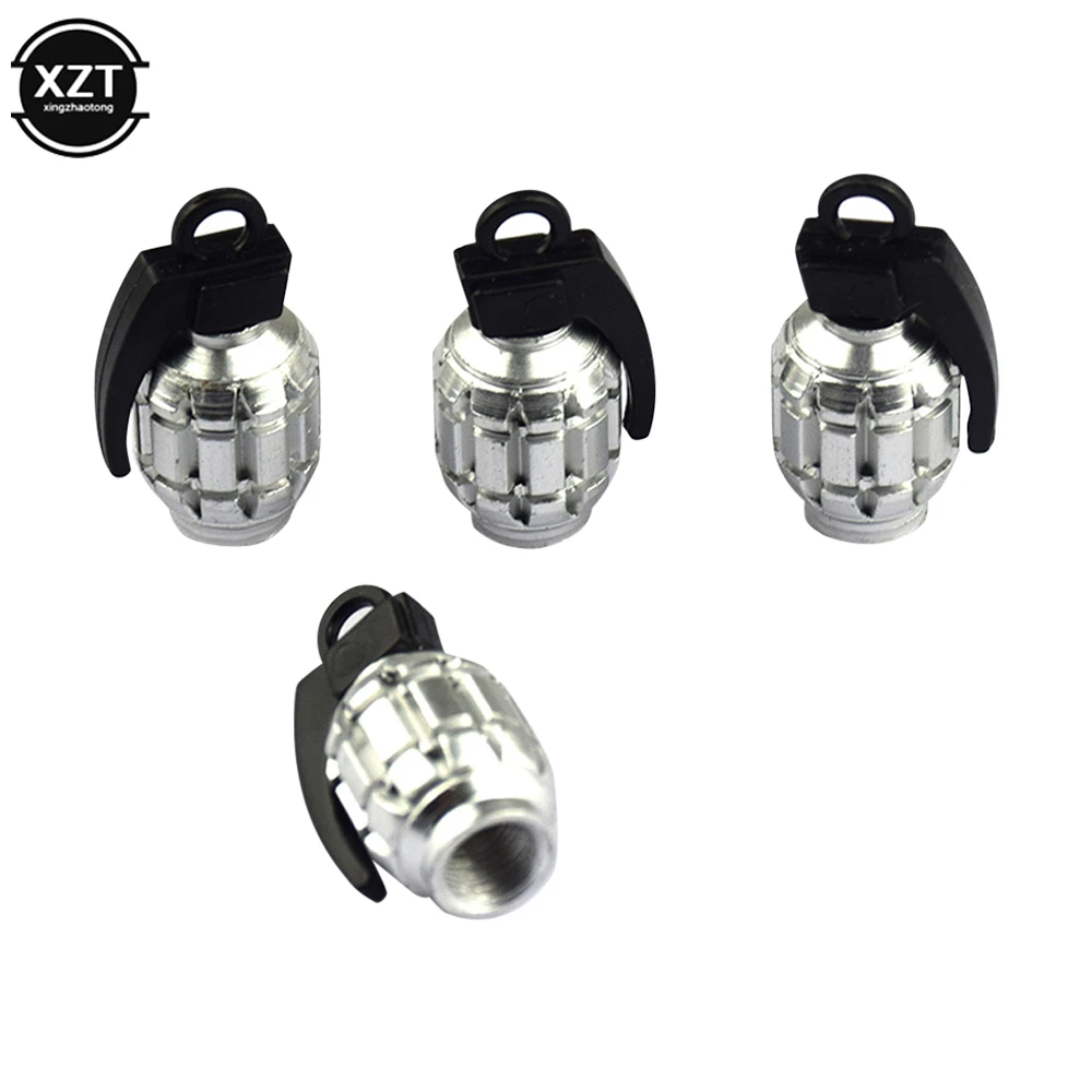 HQRKOTM Tappi per Valvole Pneumatici, 4 Nero 4 grigio, 8 pz/Confezione, Set Tappi Valvole Ruote in Alluminio Anodizzato, Copri Perni Universali per Auto Camion Motociclette SUV e Bici