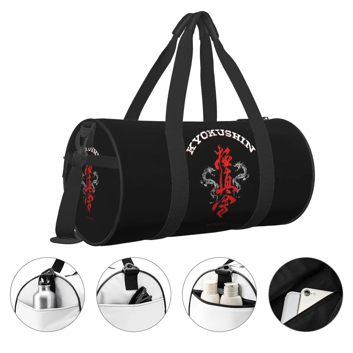 Kyokushin Karate Sports Bags Travel Gym Bag with Shoes Cute Handbags Men's Design Outdoor Fitness Bag 4