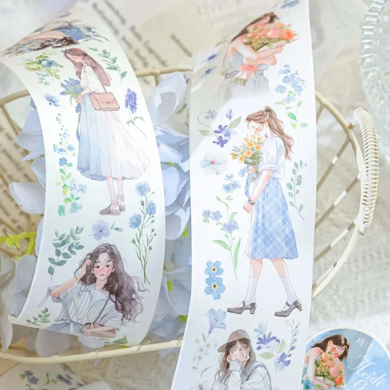 Tape Stickers 50mm * 2m Scrapbooking Handbook Journal Decoration DIY Gift Wrapping Craft Aesthetic Stickers