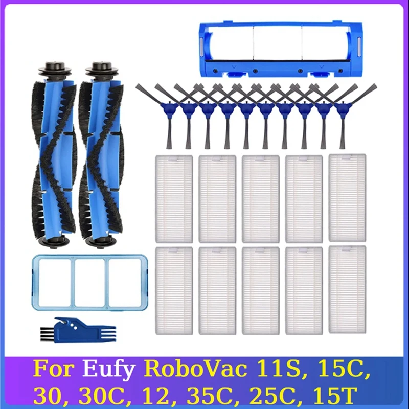 

Accessories Kit For Eufy Robovac 11S, 15C, 30, 30C, 12, 35C, 25C, 15T Robotic Vacuums Cleaner Replace Parts Household