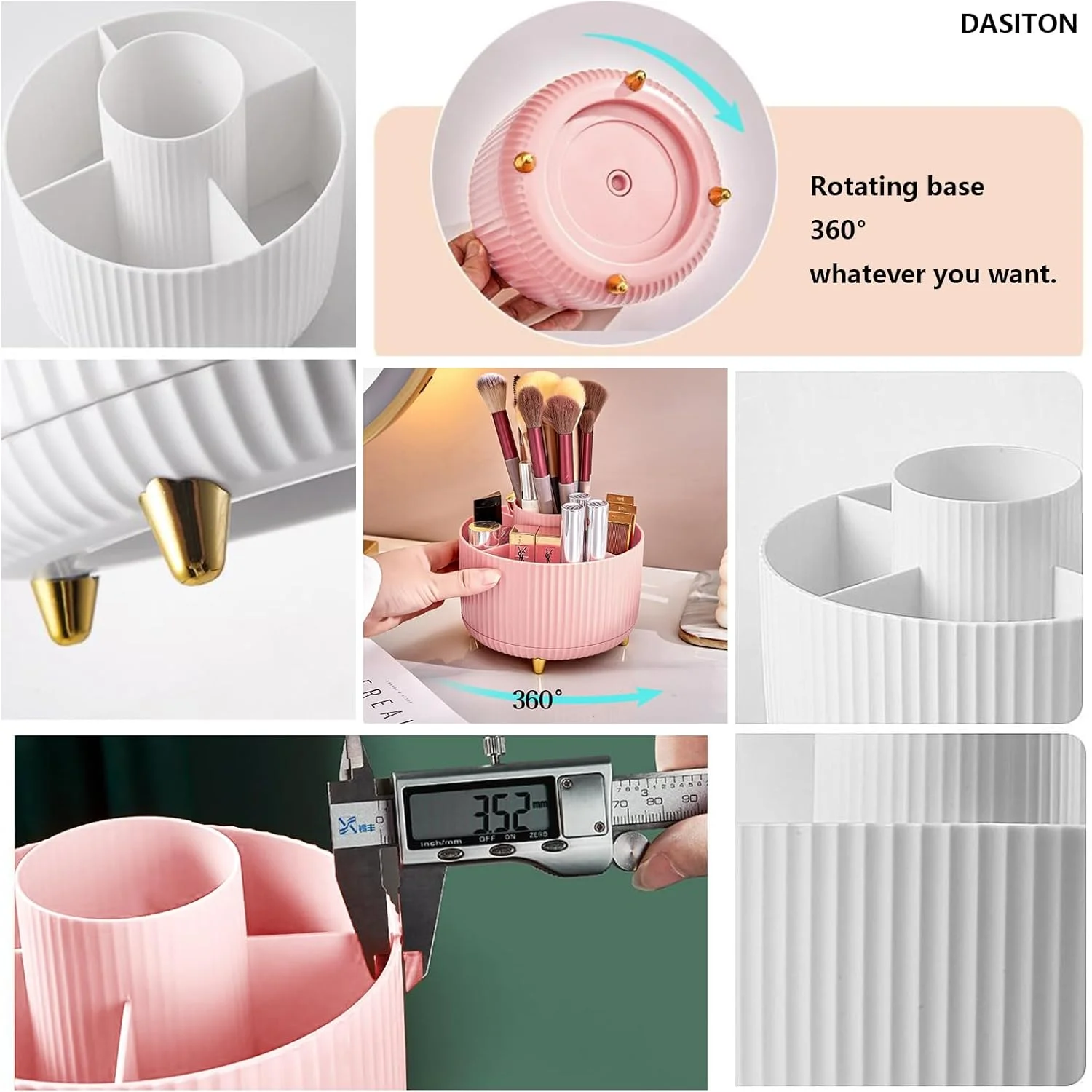 Rotating Makeup Organizer and Jewelry Holder