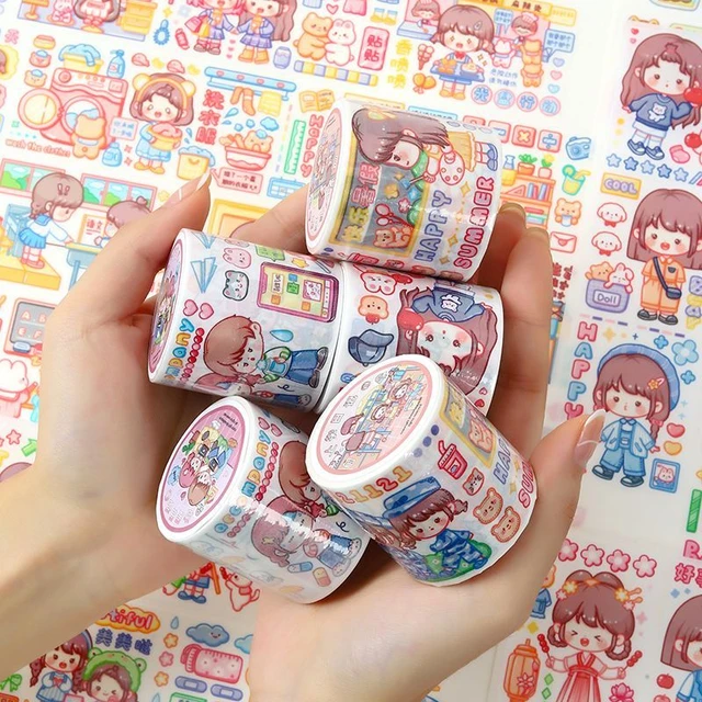 Washi Tape Cute Decorative Adhesive Tape Diy Masking Tape For Stickers  Scrapbooking School Stationery Tape - Washi Tape - AliExpress