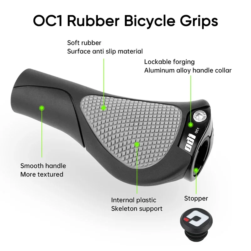 thumbnail image 2 of Welltop Bike Handlebar Grips, Double Lock-on Bicycle Handle Bar Grip Shock Resistance Ergonomic 2 of 10