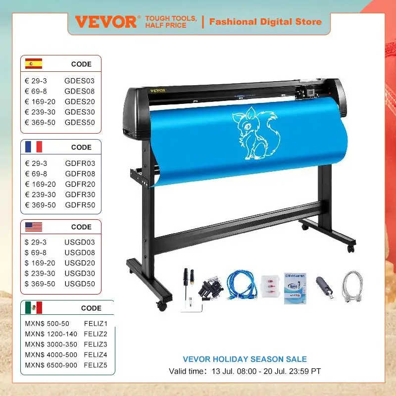 VEVOR-53-Inch-Vinyl-Cutter-Plotter-Machine-1350mm-Vinyl-Cutting-Plotter ...