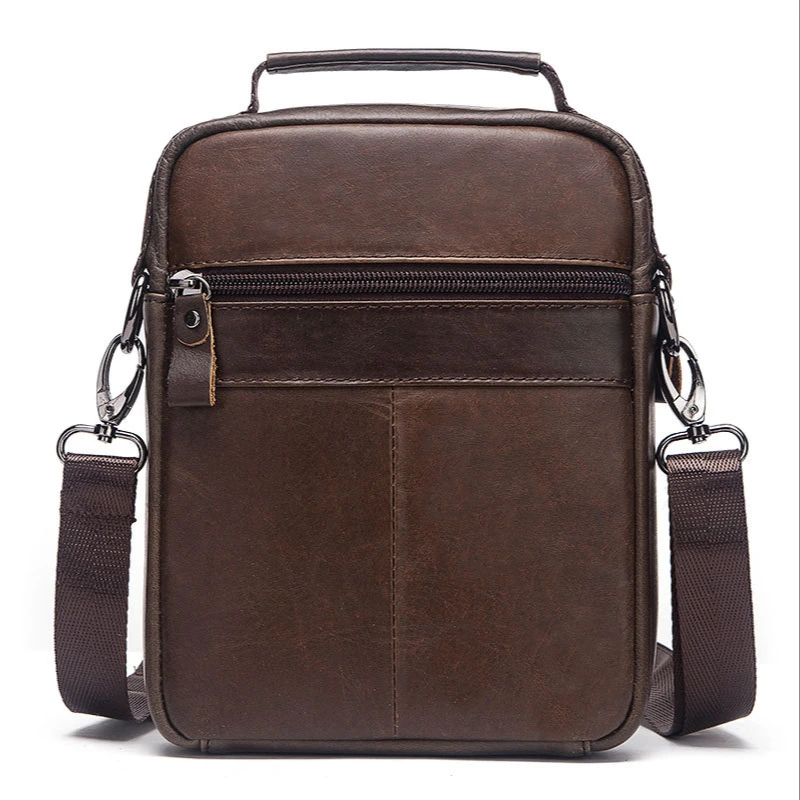 2023 New Men Business Shoulder Bag Handbag Genuine Leather Waterproof Wear-resistant Messenger Bag Large Capacity IPad Bag