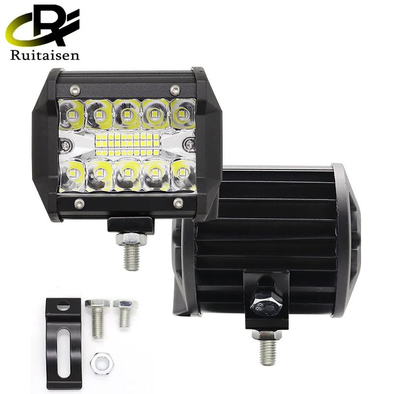 

Светодиодсветильник балка Ruitaisen 4 дюйма, LED лампа для внедорожников, грузовиков, лодок, прицепов, тракторов, 4x4, внедорожников, квадроциклов, 4 ...