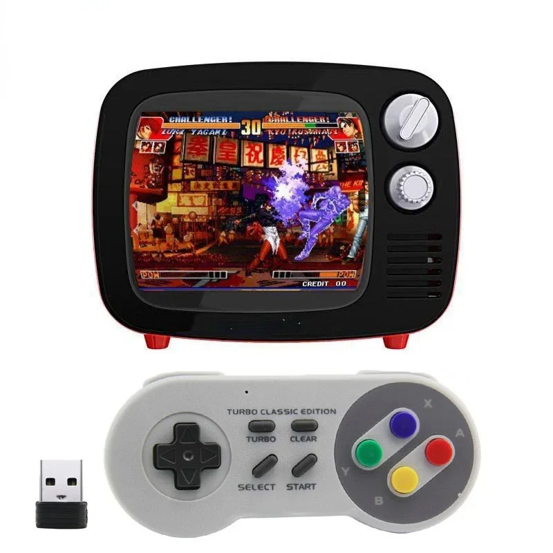 Retro 3.5-inch Smart Mini TV with Remote Control and WiFi Internet, Play Games and Watch TV Programs
