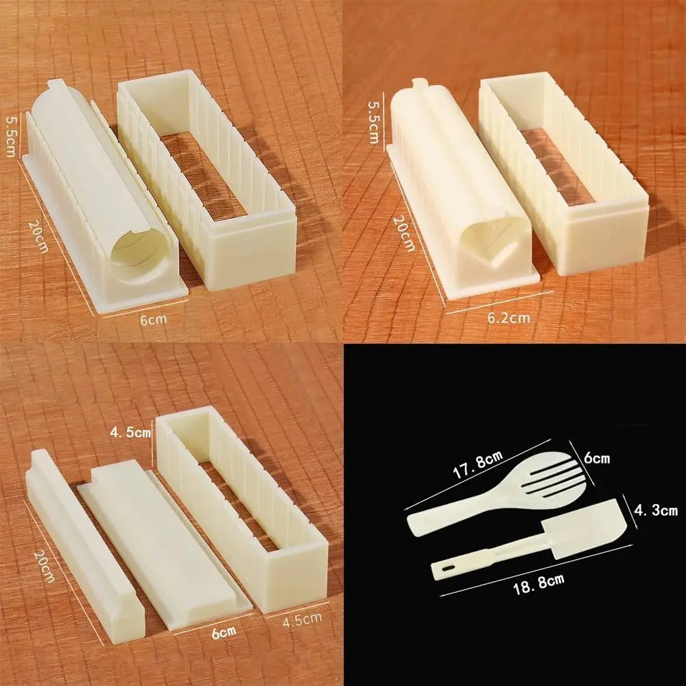 플라스틱 스시 메이커 키트 논스틱 원형 사각형 하트 스시 만들기 도구 다기능 DIY 케이크 롤 몰드 주방 용품