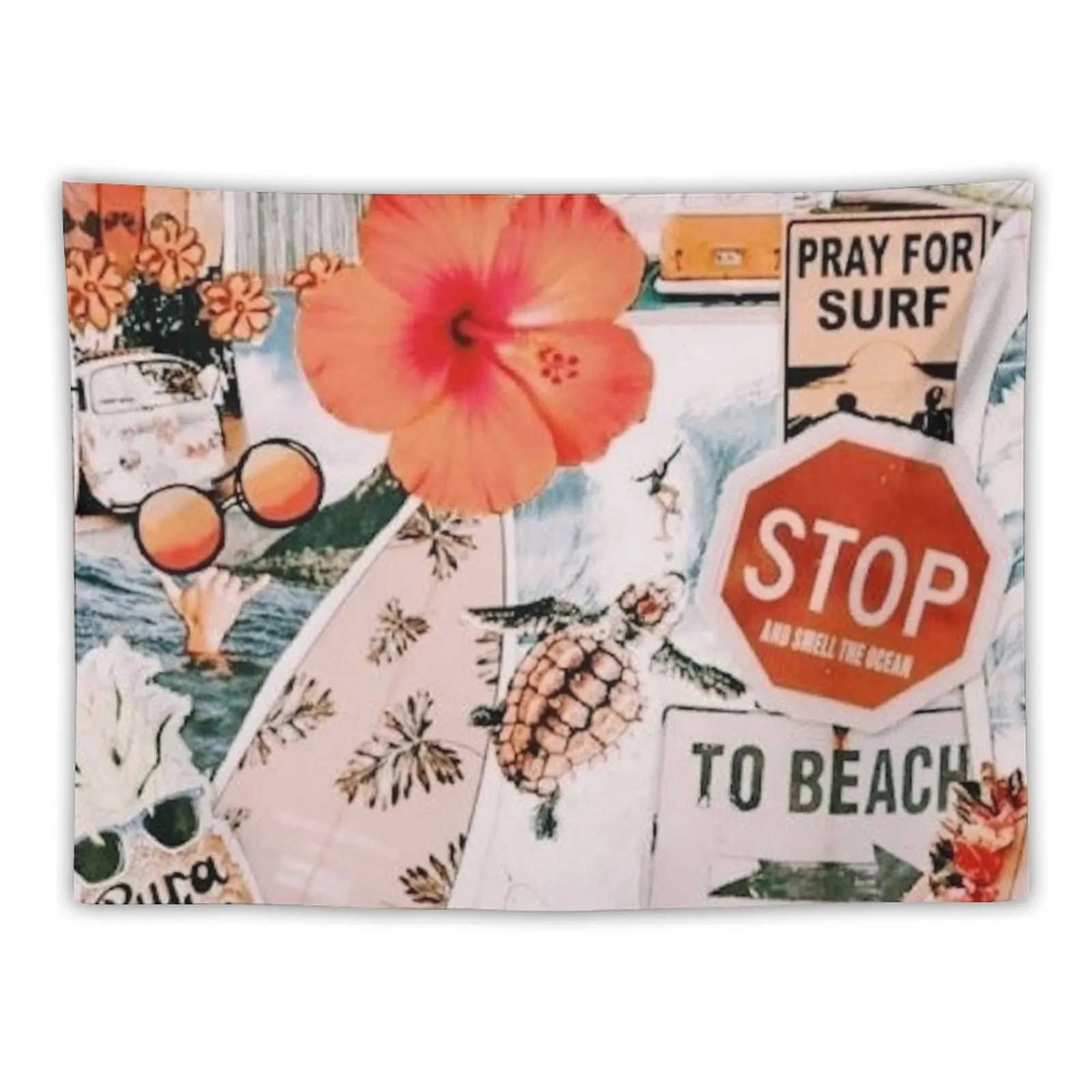 

The ocean is calling collage Tapestry Aesthetic Room Decorations Bedrooms Decorations Tapestry