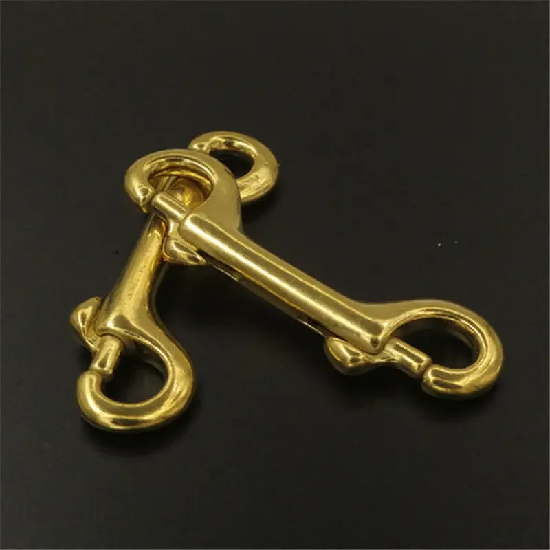 Solid brass Double End Snap Hook Bolt Trigger Clip Heavy Duty Luggage Pet  Rope Leashes Clip High Strength - AliExpress
