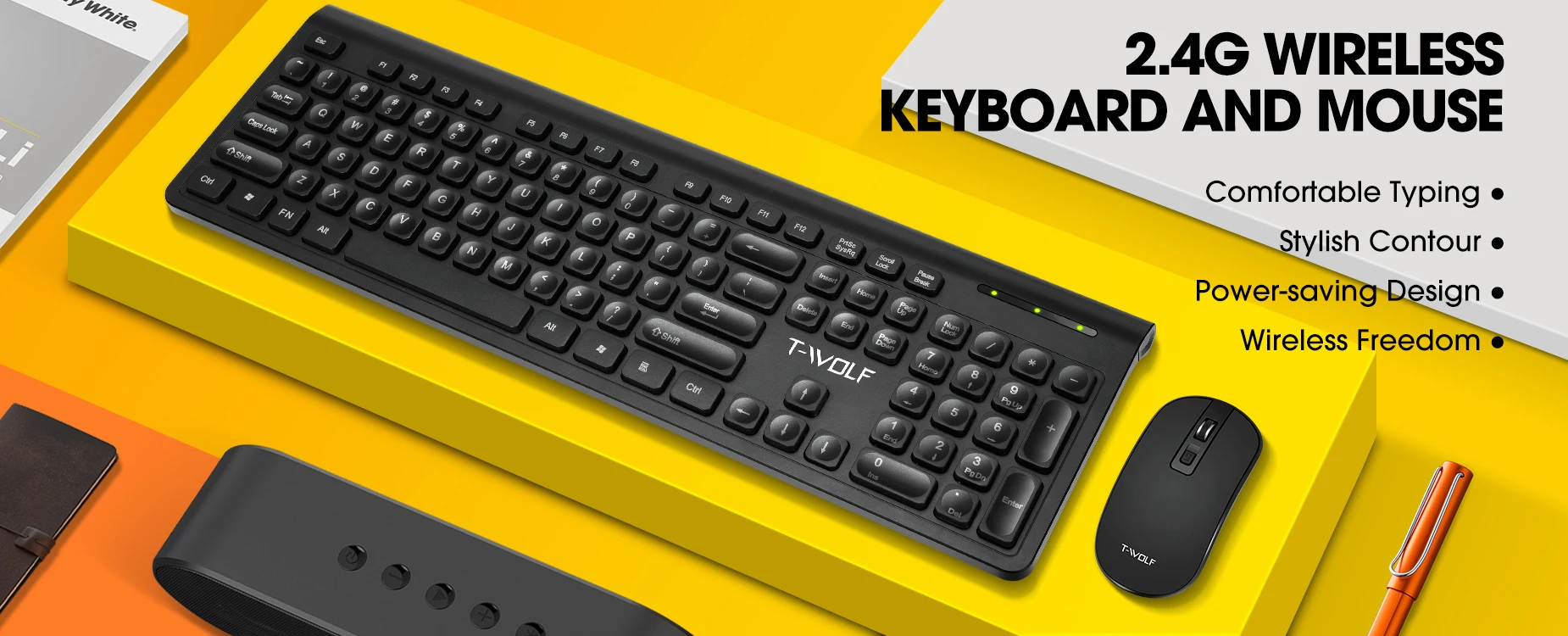 Tf300 Wireless Keyboard And Mouse Set Slim Mute Mice Laptop Wireless Mouse Keyboard Combos For