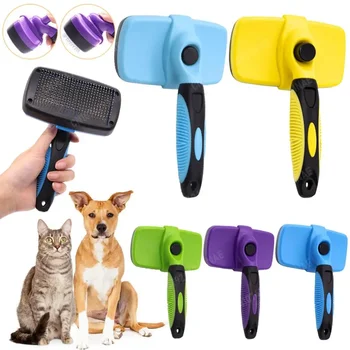 Easy & Safe Detangler Brush Pet Dematting Tool Skin Friendly Grooming Cat Brush Pet Supplies Accessories Hair Brush Puppy Brush 1
