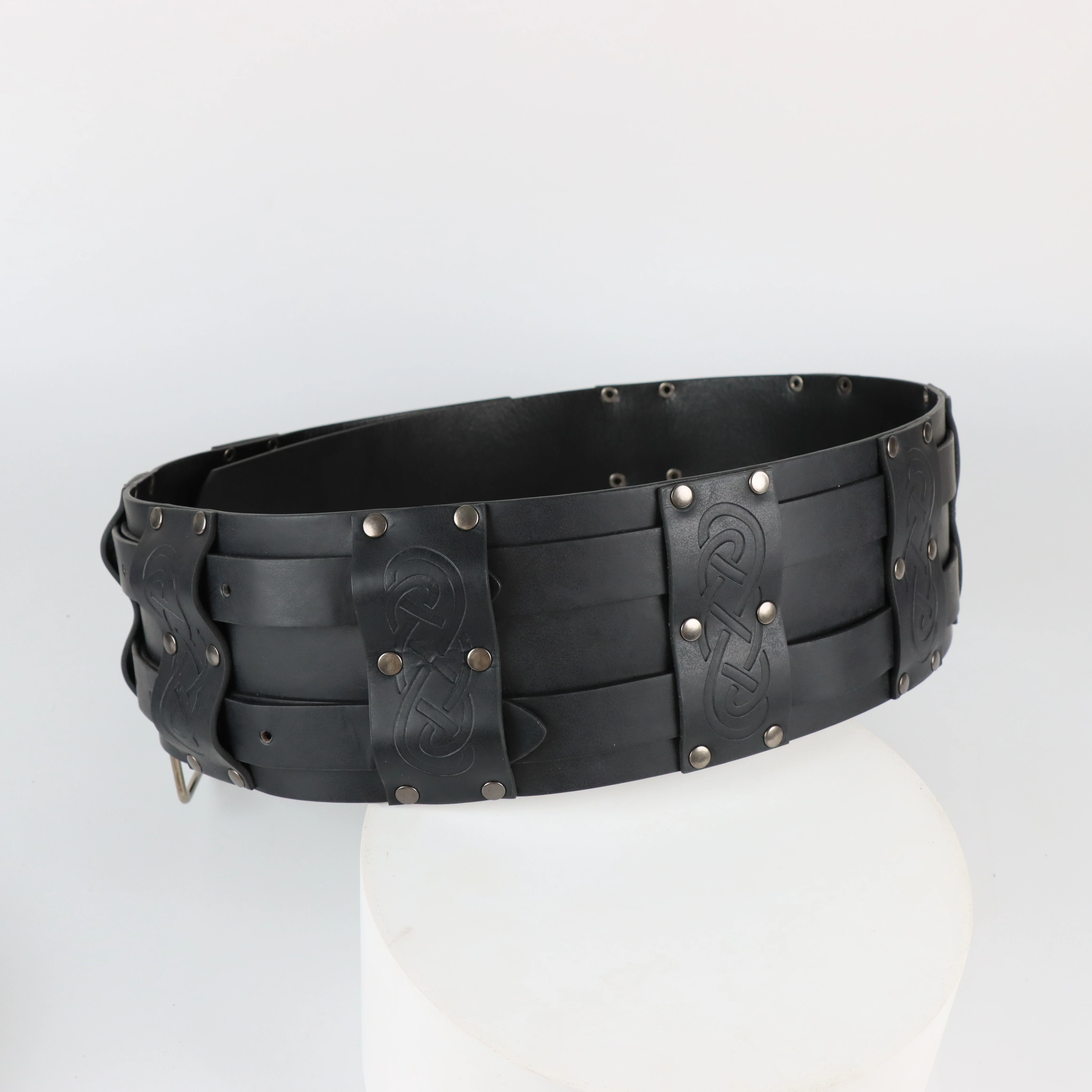 Vintage Viking Wide Belt Medieval Faux Leather Armor Belt Knight Corset LARP Halloween Costume Accessories Leather Belt Halloween Costume Prop