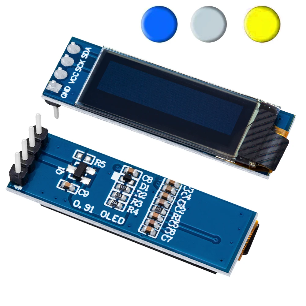 Display Module LCD Display Module OLED Display Module LED Display 1PCS 0.91 inch OLED module 0.91" white blue OLED 128X32 LCD LED Display module 0.91" IIC Communicate