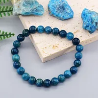 Original Reiki Blue Apatite Beads Bracelets Men Women Natural Stone Blood Circulation Stimulate Enthusiasm Health Care Jewelry - Image 3