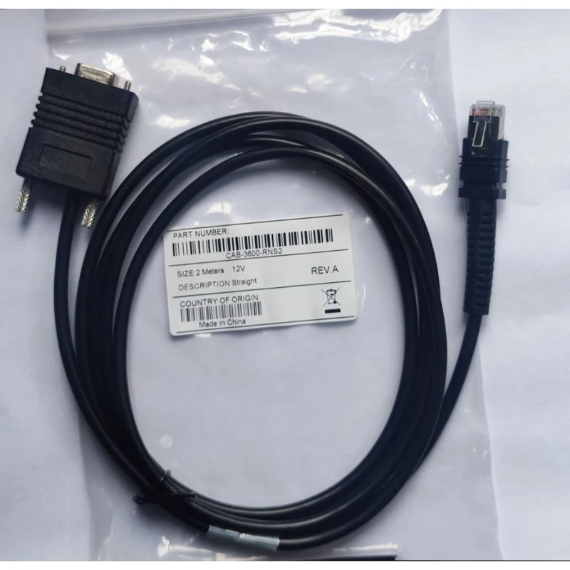 

12V 6.5FT RS232 Serial Straight Cable For Zebra LI3608 LI3678 DS3608 DS3678 Barcode Scanner 2M Data Cable