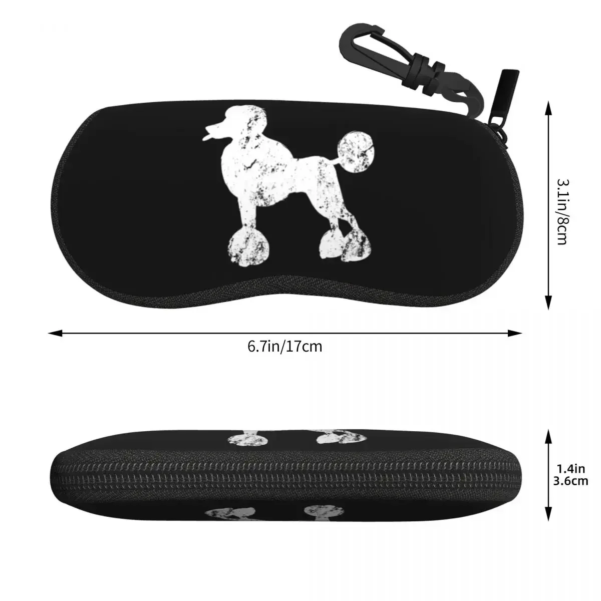 Poodle Dog Shell Glasses Case Protective Sunglasses Box Women Men Soft Eyeglass Bag Pouch