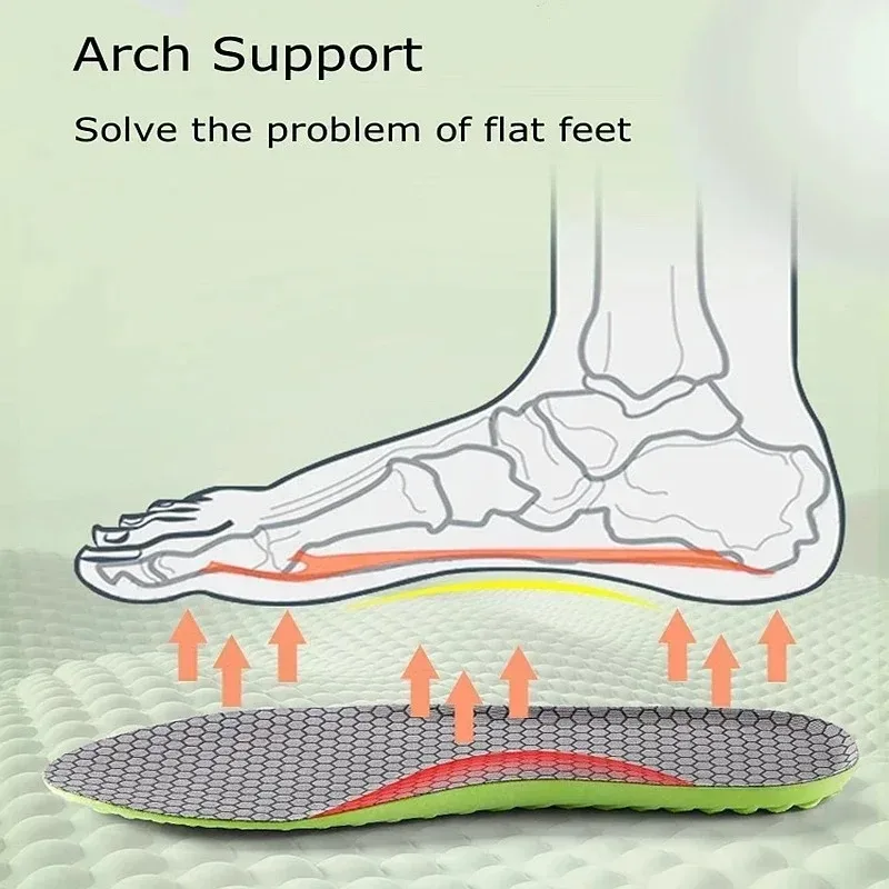 1 pair Soft breathable highly elastic sports insole Arch support orthotic insole Relieve leg fatigue insole Shoe accessories