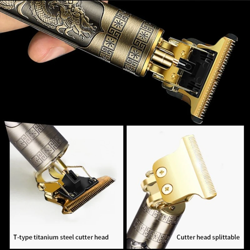 T9 Professional Hair Trimmer Wireless Electric Hair Clipper Beard Shaver Men Hair Cutting Machine Barber Big Blade Cutting Tools 6