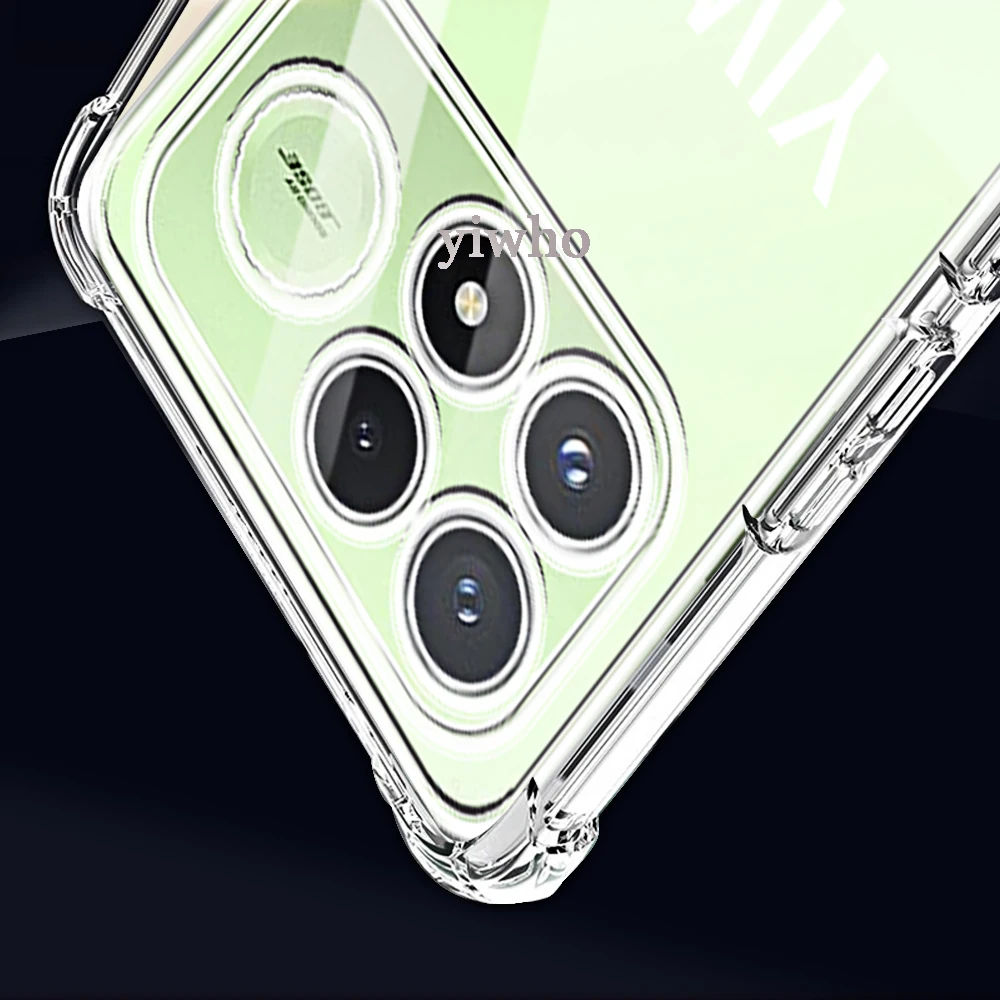 Shockproof Transparent Soft TPU Phone Case - Pack of 1-10, Clear