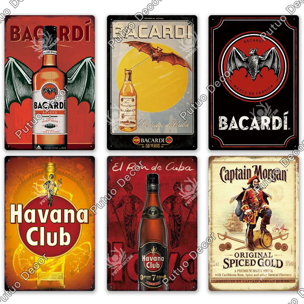 metal signs Putuo Decor rum brand vintage for bar pub club man cave