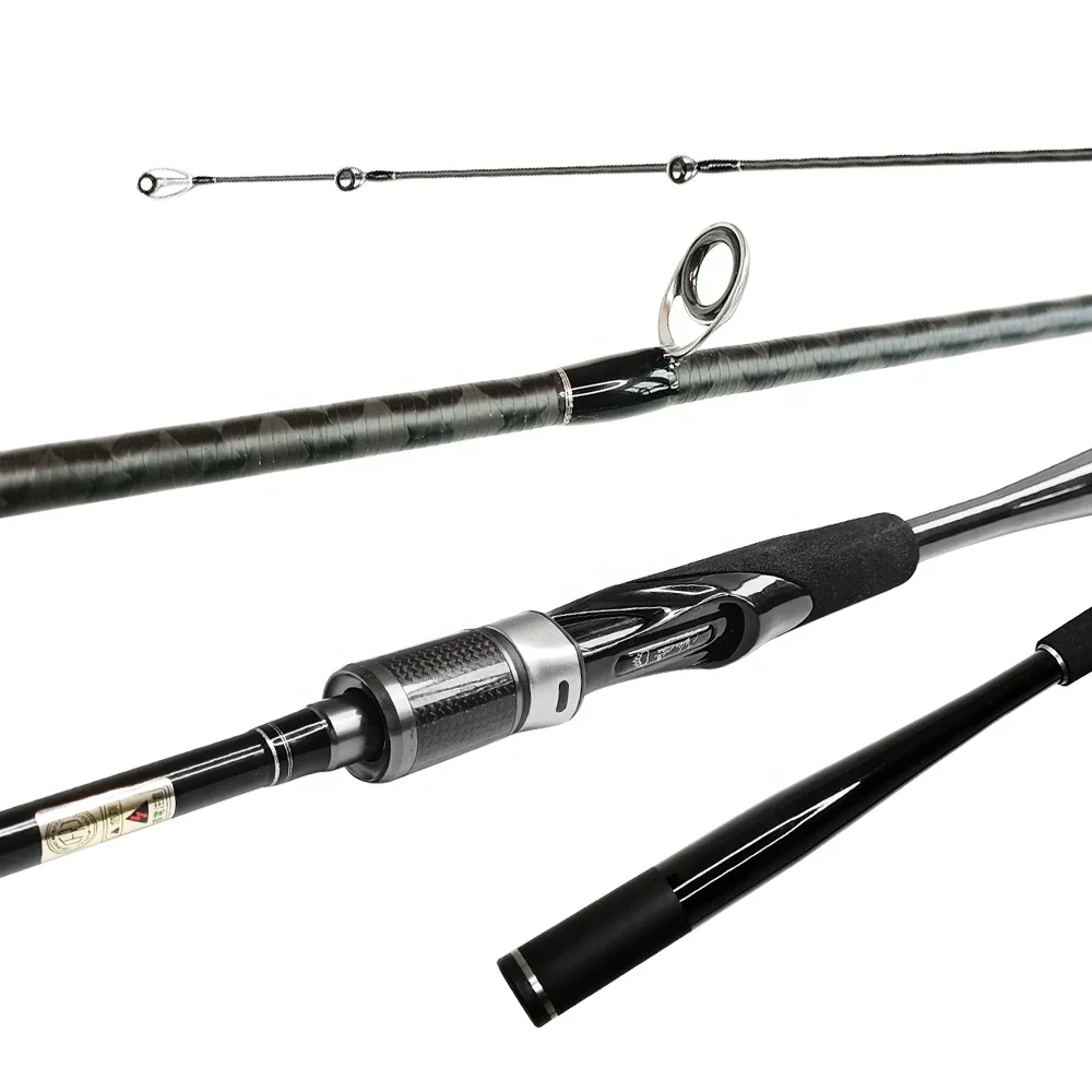 

NewBility 2.1m 2.28m 2.4m High Carbon Fishing Rod 2 Section Fuji K Guides Spinning Casting Rod