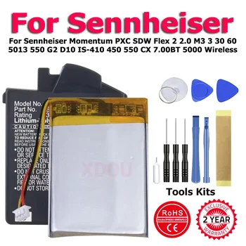 New Replace Battery For Sennheiser Momentum PXC SDW Flex 2 2.0 M3 3 30 60 5013 550 G2 D10 IS-410 450 550 CX 7.00BT 5000 Wireless