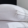 White Goose Down Pillow 2pcs Premium Bed Pillows Back Side Sleeper Pillow for Neck, Shoulder Support Soft Fluffy Hotel Pillows 5