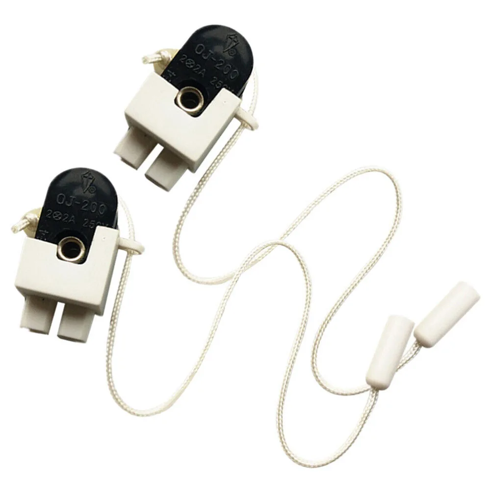 

2Pcs Pull Switch Open Single Pull Control Switch Wall Led Lamp Light Cable On-off For Bedroom Bathroom Cord Connector Electrical