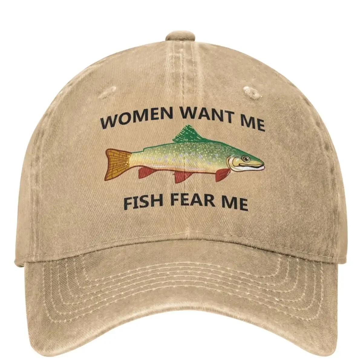 Casquette baseball pêche printemps Fish Fear Me pour femme homme
