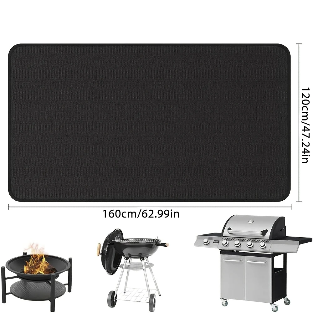 Under Grill Mat for Outdoor Charcoal Gas Grill Smoker Heat Resistant BBQ Fireproof Mats for Patio Lawn Garden Floor Dropshipping