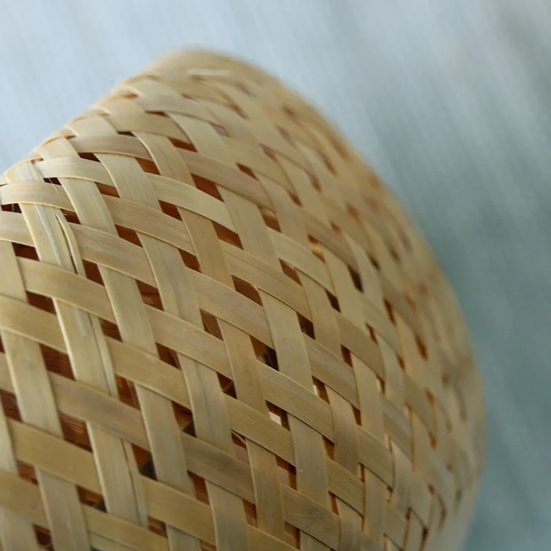 Bamboo woven small basket double-layer hollow small mini box bamboo woven packaging box creative flower pot bamboo tea jar