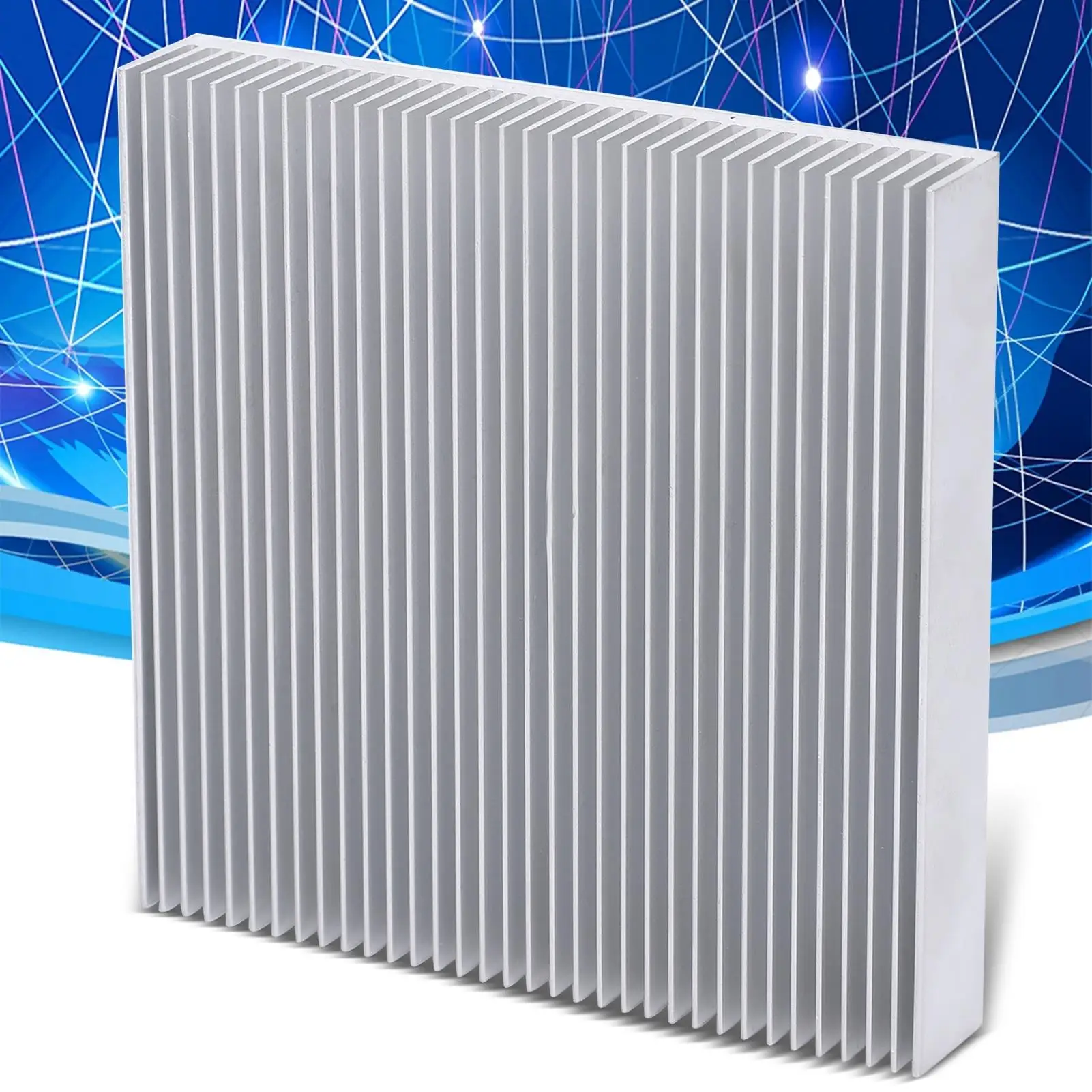 Aluminum Alloy Heat Sink for High-Power Cooling 90x90x15mm Heat Dissipation Parts 4Pcs