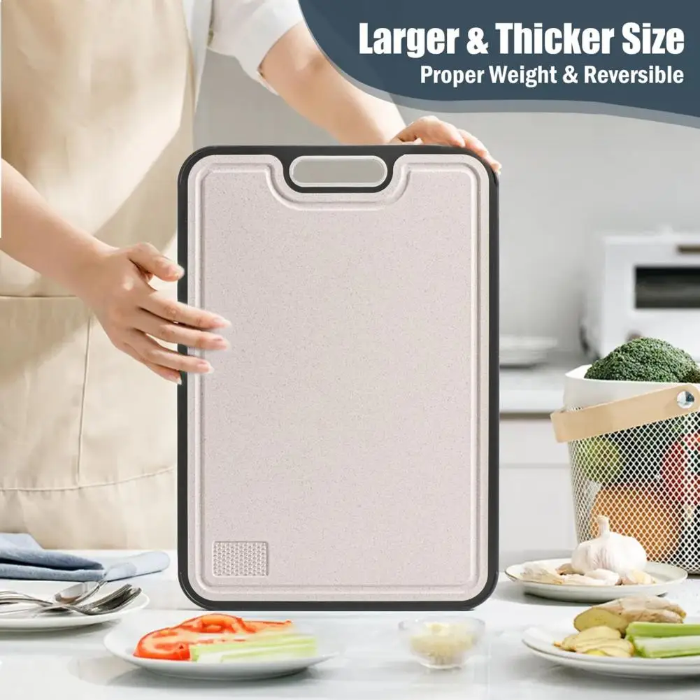 38*26cm Titanium Cutting Board Double Sided Chopping Board Juice Tank Garlic Grinding Kitchen Essential For Home Outdoor Cooking