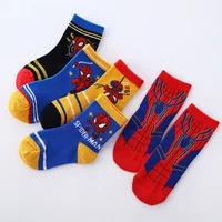 5 Pairs/Lot Disney Spiderman Cartoon Socks Leggings Baby Autumn Winter New Cotton Socks Warm Mid-calf Socks for Boys 1-12 Years 3