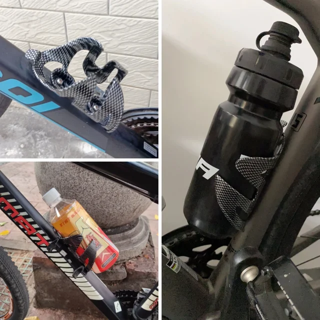 Carbon Fiber Texture Bike Bottle Cage | High-Strength PC Plastic Water Bottle Holder for MTB & Road Bikes 2