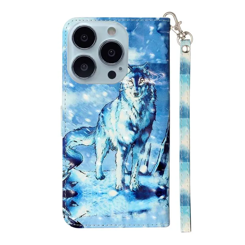Premium PU Leather Wallet Case with Shockproof Stand Holder and Pocket Lanyard