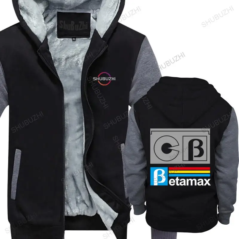

Men fall winter pullover thick hoodies coat BETAMAX 1970s 80s Retro Video Cassette Home Movie unisex Outwear warm sweatshirt