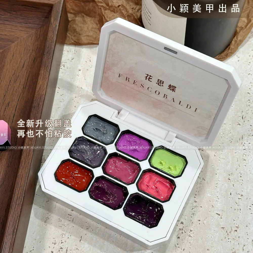 9 Grids New Dopamine Temperature Changing Gel 9 Colors Gel Nail Polish Soakable UV LED Polishing Varnish Painted Nail Art