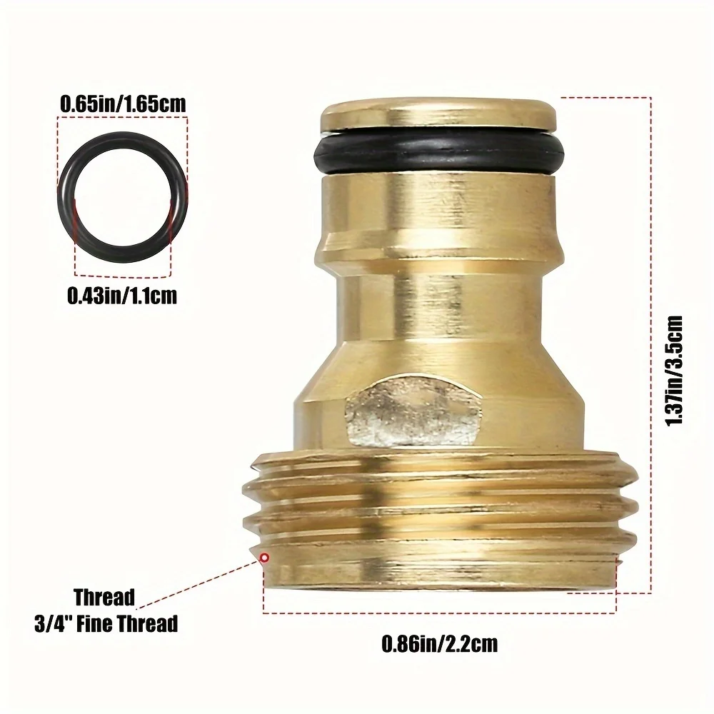 Quick-Connect Hose Set - Leak-Free, Solid Brass Fittings - 3/4 GHT