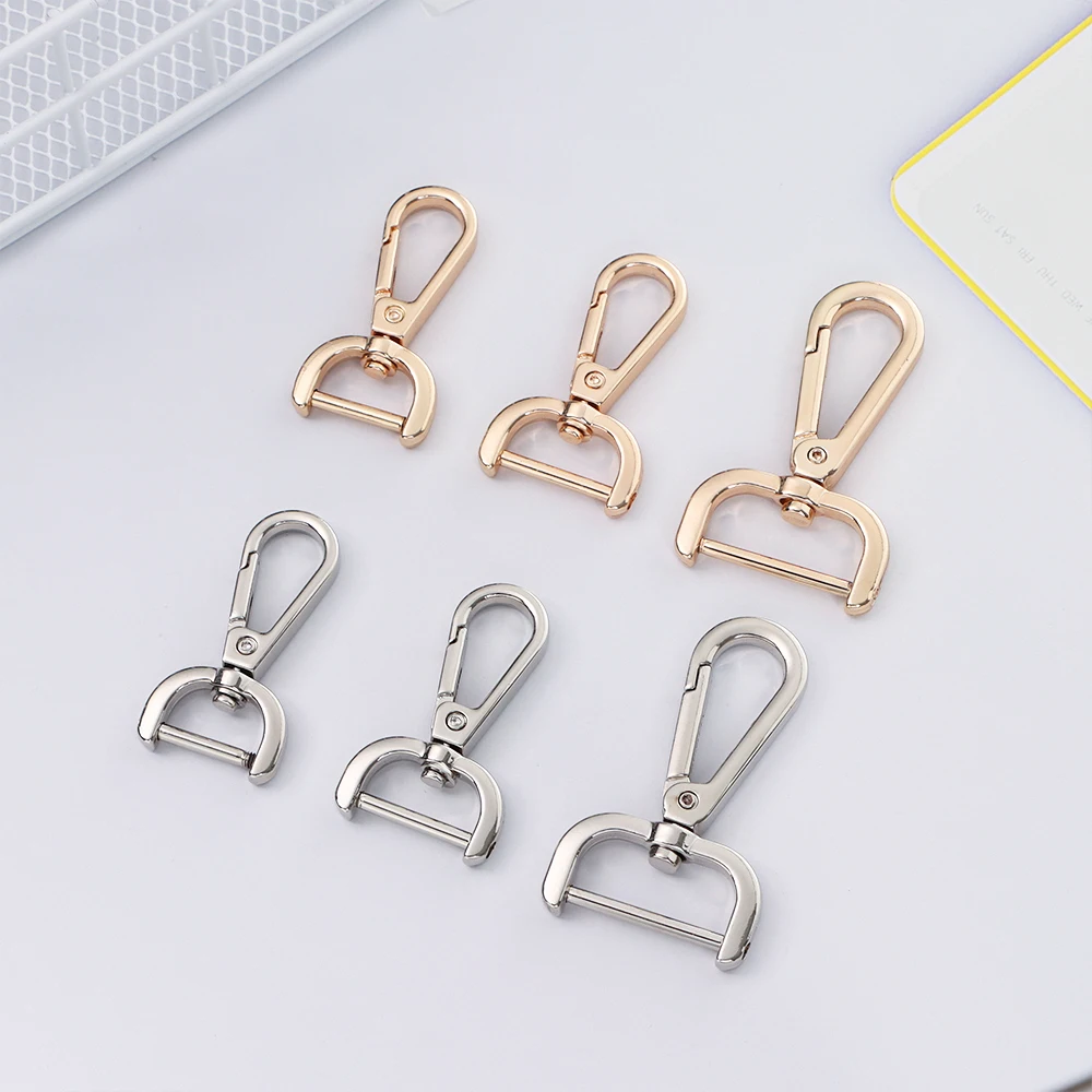1Pc 15/20/25mm Detachable Snap Hook DIY KeyChain Bag Part Accessory Metal Bags Strap Buckles Screw Buckle Leather Lobster Clasp