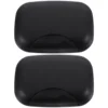 2Pcs Travel Soap Box Sealing Waterproof Seal Buckle Portable Soap Dish Soap Basket Soap Holder for Men Women Home Black 1