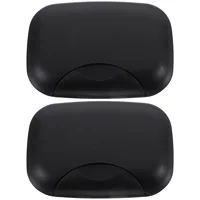 2Pcs Travel Soap Box Sealing Waterproof Seal Buckle Portable Soap Dish Soap Basket Soap Holder for Men Women Home Black 1