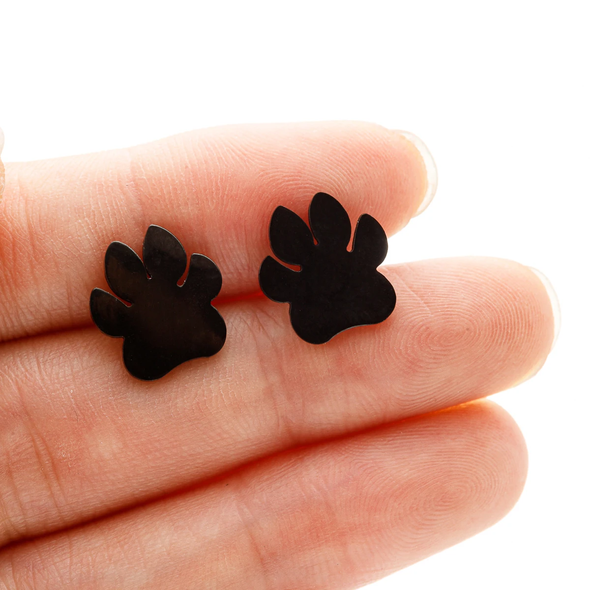 Winzige Hund und Katze Pfote Piercing Ohr stecker für Frauen Edelstahl Welpen niedlichen Ohrringe Schmuck Zubehör Pircing Oreja – Detail 6