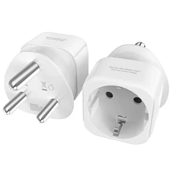 Dual Pack South Africa Type M Plug Adapter - Round 3 - Pin Power Converter Socket - 2PCS